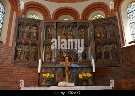 Altar, Klosterkirche St. Marien, Kloster Lehnin, Brandenburg, Deutschland, Klosterkirche St. Marien, Kloster Lehnin, Deutschland Stockfoto