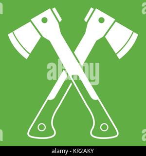 Gekreuzten Achsen Symbol grün Stock Vektor