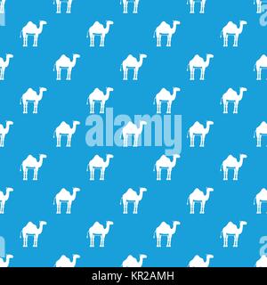 Kamel Muster nahtlose Blau Stock Vektor