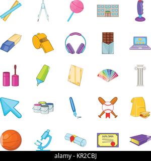 Scholastic Symbole, Cartoon Stil Stock Vektor