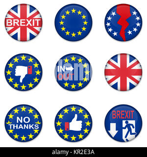 Brexit britischen Referendum Konzept Symbole Stockfoto