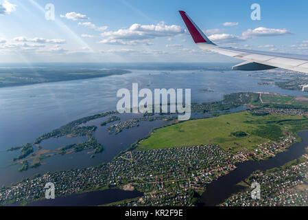 Skyscape vom Flugzeug aus gesehen Stockfoto