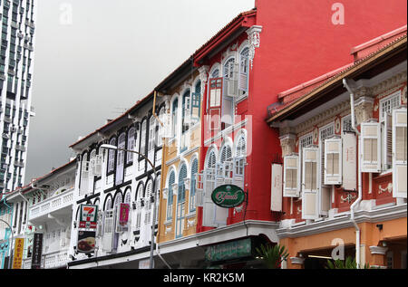 Keong Saik Road in Chinatown Stockfoto