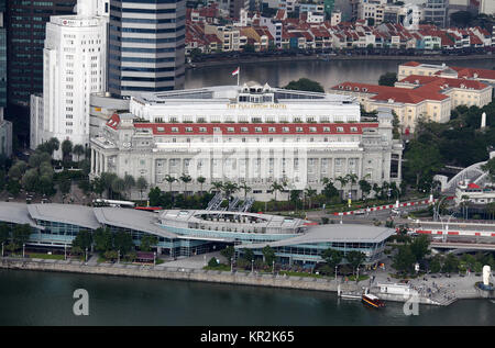 Das Fullerton Hotel in Singapur Stockfoto