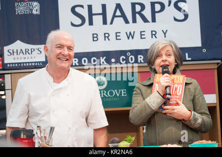 Rick Stein Kochen am Padstow Christmas Festival Stockfoto