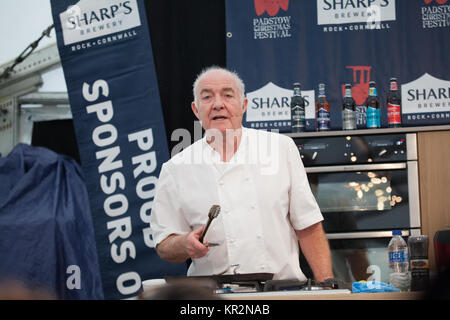 Rick Stein Kochen am Padstow Christmas Festival Stockfoto