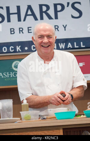 Rick Stein Kochen am Padstow Christmas Festival Stockfoto