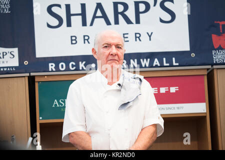 Rick Stein Kochen am Padstow Christmas Festival Stockfoto