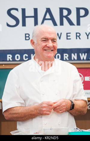 Rick Stein Kochen am Padstow Christmas Festival Stockfoto
