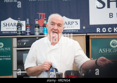 Rick Stein Kochen am Padstow Christmas Festival Stockfoto