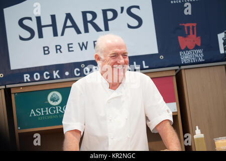 Rick Stein Kochen am Padstow Christmas Festival Stockfoto