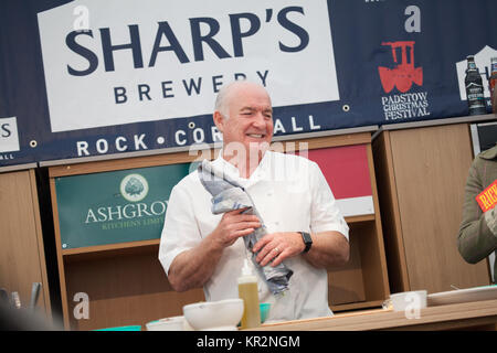 Rick Stein Kochen am Padstow Christmas Festival Stockfoto