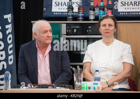 Rick Stein Kochen am Padstow Christmas Festival Stockfoto