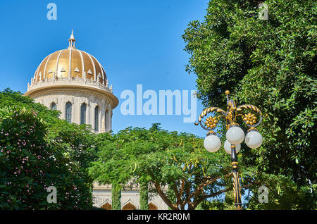 Bahai Gärten und Tempel an den Hängen des Berges Karmel in Haifa, Israel Stockfoto