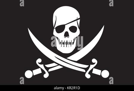 Vektor-Totenkopf mit gekreuzten Knochen Stock Vektor