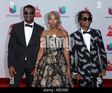 18 Latin Grammy Awards auf der MGM Grand Garden Arena - Ankunft mit: ChocQuibTown Wo: Las Vegas, Nevada, United States Wenn: 16 Nov 2017 Credit: Judy Eddy/WENN.com Stockfoto