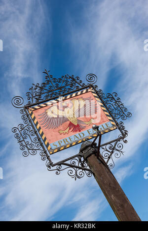 Der Spread Eagle zeichen Thame Oxfordshire UK Stockfoto