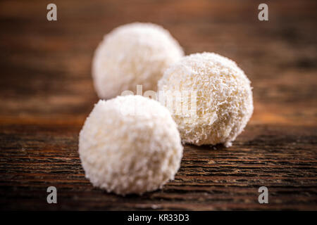 Kokosnuss Schneeball weisse Trüffel Stockfoto