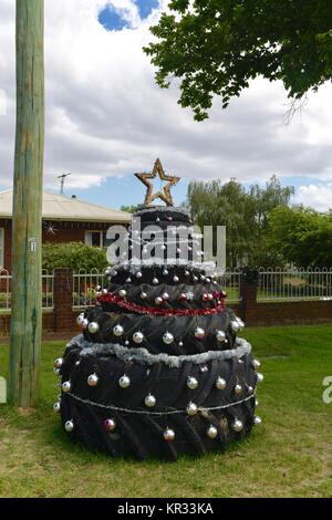 Traditionelle australische Wohnungen für Weihnachten in Tasmanien, Australien eingerichtet. Stockfoto