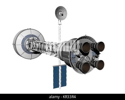 Ausgenommen Mars orbital Station im Weltraum Stockfoto