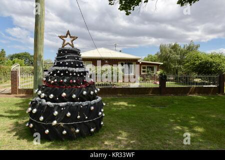 Traditionelle australische Wohnungen für Weihnachten in Tasmanien, Australien eingerichtet. Stockfoto