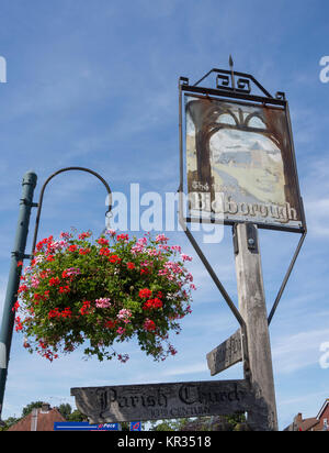 Ortsschild, bidborough Ridge, Bidborough, Kent, England, Vereinigtes Königreich Stockfoto