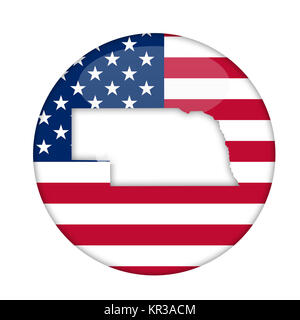 Nebraska State von Amerika Abzeichen Stockfoto