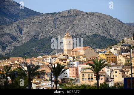 Aus der Reihe/Haus Fassaden von polop de la Marina - Spanien Stockfoto