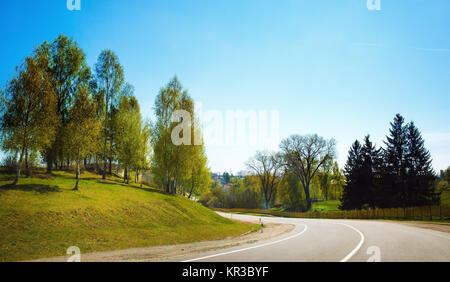 Drehen von Asphalt Stockfoto