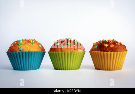 Leckere süße Muffins Stockfoto