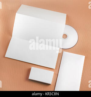 Leere Unternehmensidentität Satz Stockfoto