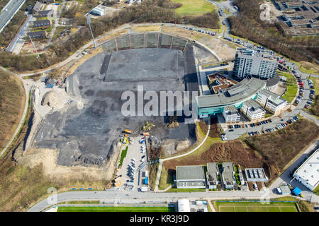 Ehemalige Park Stadion neben der Arena Auf Schalke, Veltinsarena, Schalke 04, Schulungen von S04, Gelsenkirchen, Ruhrgebiet, Nordrhein-Westph Stockfoto