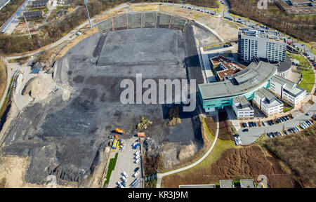 Ehemalige Park Stadion neben der Arena Auf Schalke, Veltinsarena, Schalke 04, Schulungen von S04, Gelsenkirchen, Ruhrgebiet, Nordrhein-Westph Stockfoto