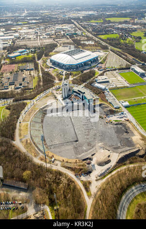 Ehemalige Park Stadion neben der Arena Auf Schalke, Veltinsarena, Schalke 04, Schulungen von S04, Gelsenkirchen, Ruhrgebiet, Nordrhein-Westph Stockfoto