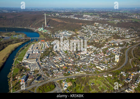 Überblick über Herdecke, Stadtmitte, Herdecke, Ruhrgebiet, Nordrhein-Westfalen, Deutschland, Herdecke, Ruhrgebiet, Nordrhein-Westfalen, Deutschland, DE, Euro Stockfoto