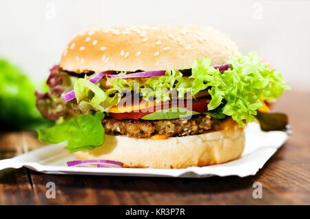 Vegetarische Burger Stockfoto