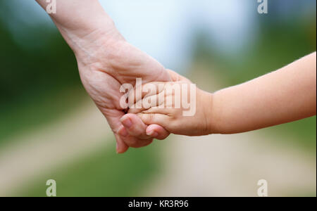 Damen- und Kinder Hände Stockfoto