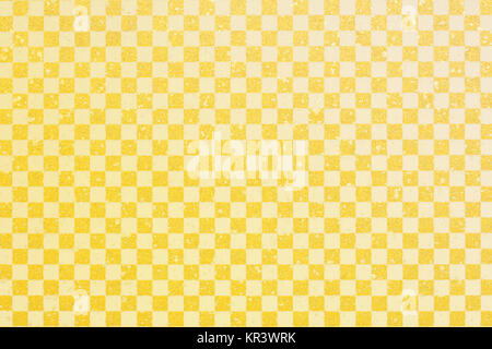 Japanische gold weiß karierte Muster Papier Textur Hintergrund Stockfoto
