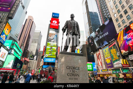George M Cohan-Statue auf dem Times Square Stockfoto