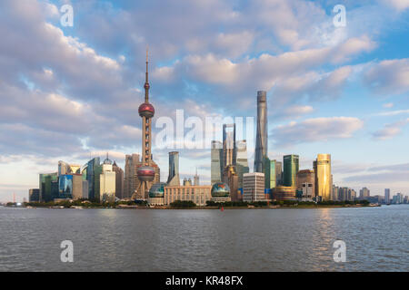 Shanghai bei Sonnenuntergang Stockfoto