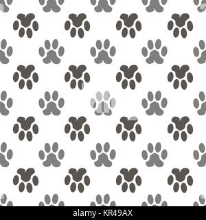 Nahtlose Katze Tier Pfote Muster Stockfoto