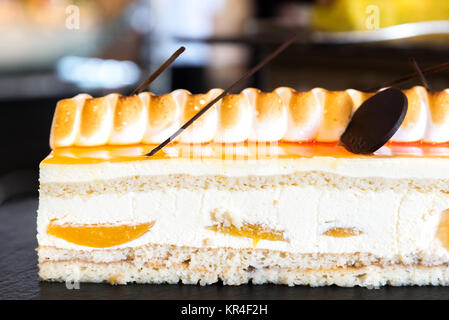 Pfirsich-Kuchen Stockfoto