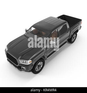 Pickup Truck auf Weiß. 3D-Darstellung Stockfoto