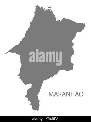 Maranhao Brasilien Karte grau Stockfoto
