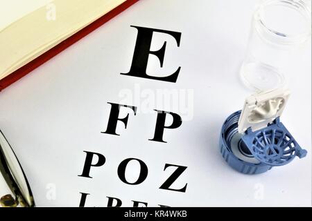 Ein Konzept Bild eines Auge Test Stockfoto