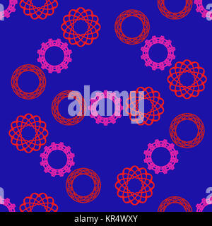 Nahtlose Muster mit kreisförmigen Ornament Stockfoto