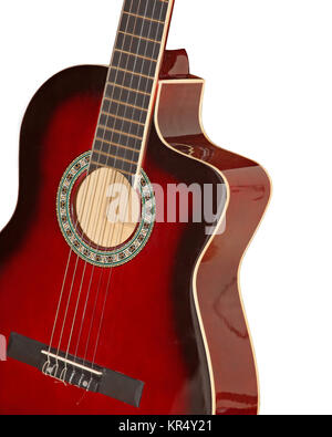 isoliert auf dem weißen Gitarre Stockfoto