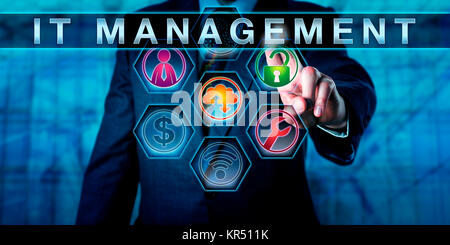 Business Executive Berühren IT-MANAGEMENT Stockfoto