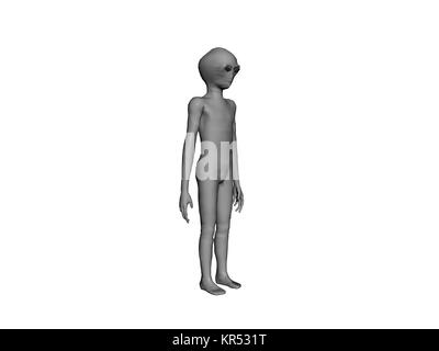 Alien in Grey ausgenommen Stockfoto