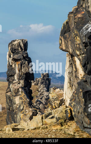 Harz Teufelsmauer bei Weddersleben Thale Stockfoto